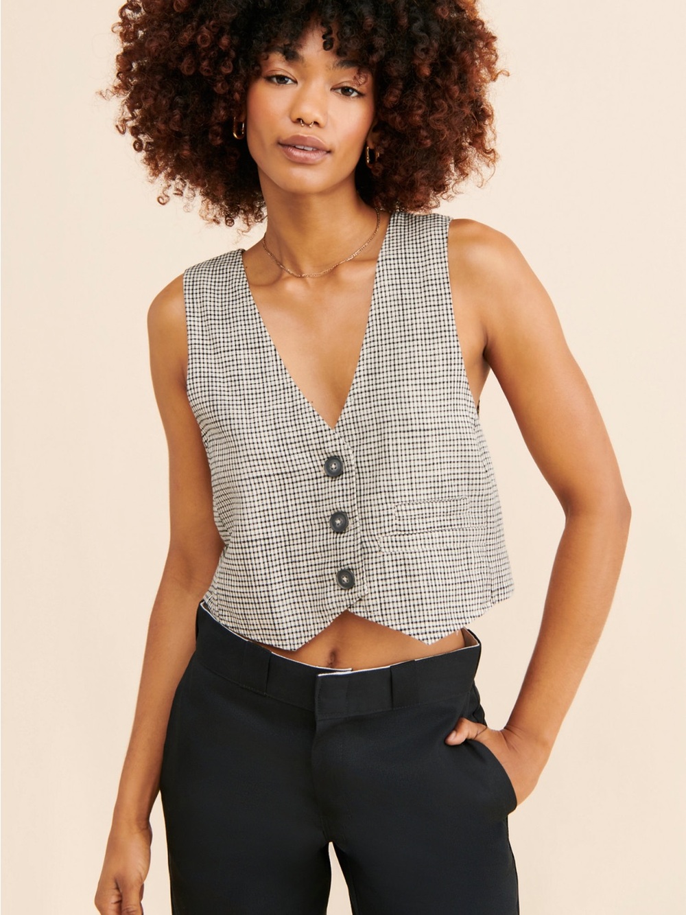 We the Free by Free People Heritage Micro Vest, size M